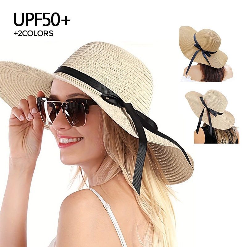 Bucket Hat Straw - Panama Simple été chapeau de plage